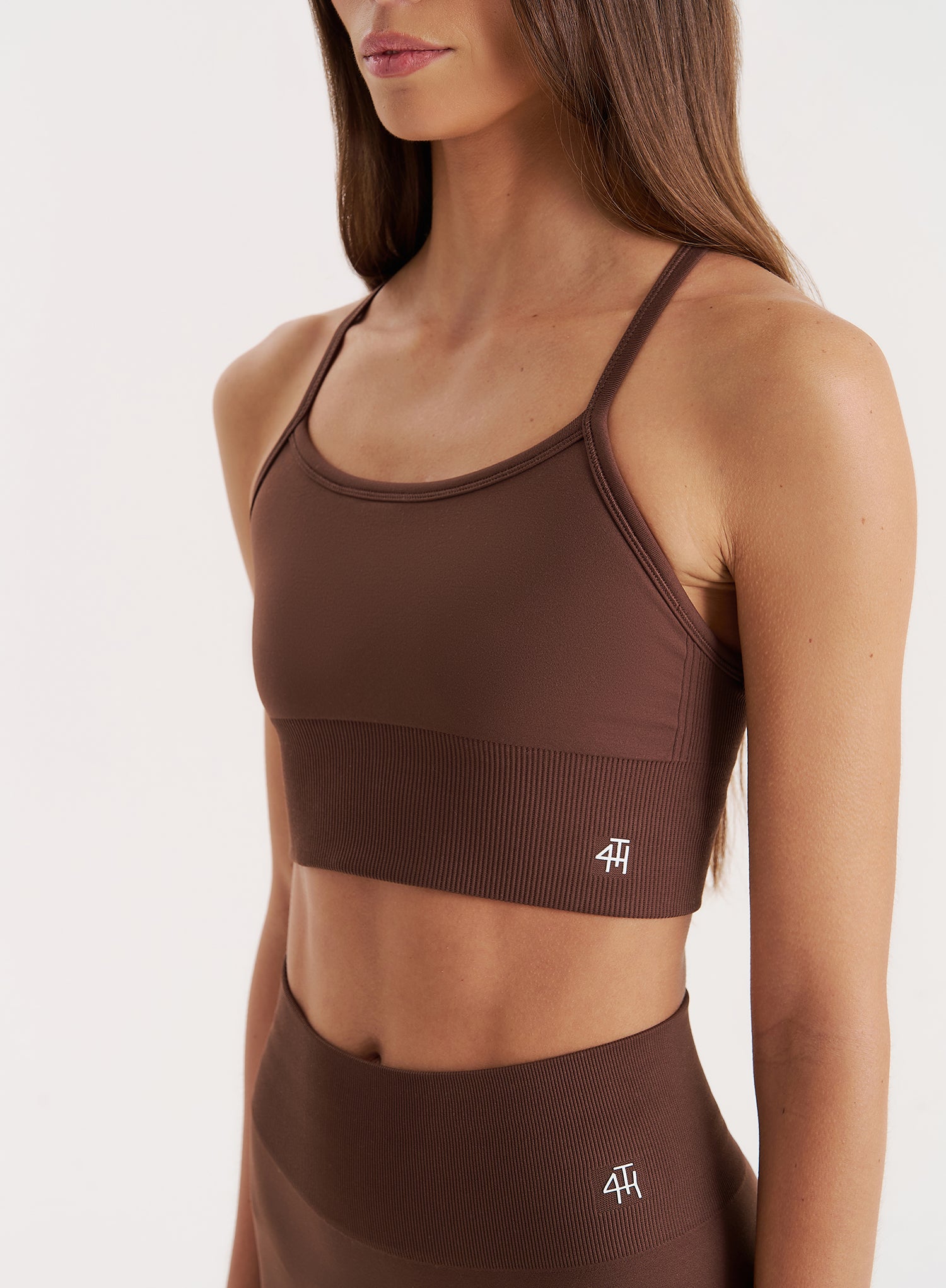 Chocolate Racer Back Seamless Sports Bra